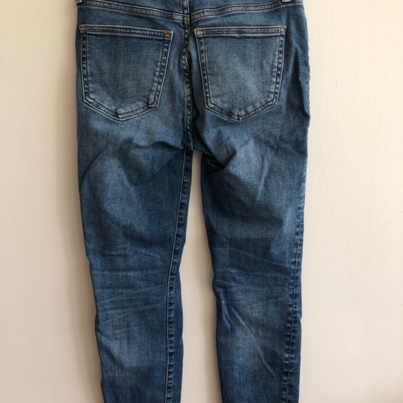 J. Crew Toothpick Jeans in 25P 9" rise, Mid-rise, button-fly distressed - Picture 5 of 7